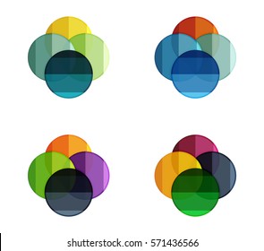 Vector circle banners. Illustration of abstract geometric template for option infographics, business diagram or presentation, graphic website, navigation infographic