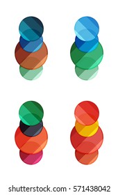 Vector circle banners. Illustration of abstract geometric template for option infographics, business diagram or presentation, graphic website, navigation infographic