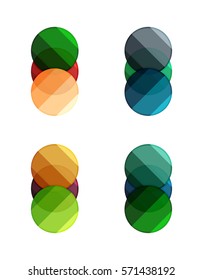 Vector circle banners. Illustration of abstract geometric template for option infographics, business diagram or presentation, graphic website, navigation infographic