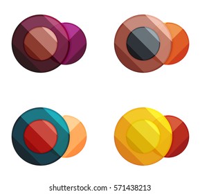 Vector circle banners. Illustration of abstract geometric template for option infographics, business diagram or presentation, graphic website, navigation infographic