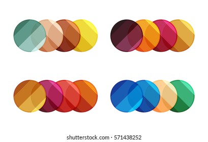Vector circle banners. Illustration of abstract geometric template for option infographics, business diagram or presentation, graphic website, navigation infographic