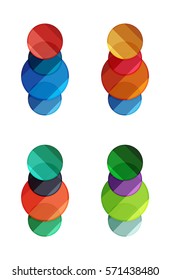Vector circle banners. Illustration of abstract geometric template for option infographics, business diagram or presentation, graphic website, navigation infographic