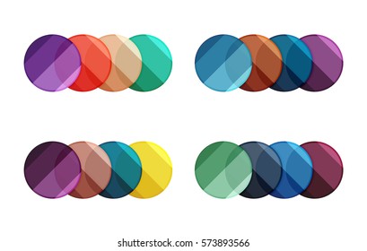 Vector circle banners. Illustration of abstract geometric template for option infographics, business diagram or presentation, graphic website, navigation infographic
