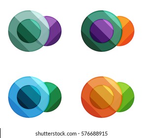 Vector circle banners. Illustration of abstract geometric template for option infographics, business diagram or presentation, graphic website, navigation infographic