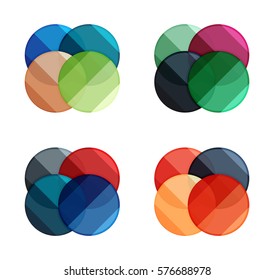 Vector circle banners. Illustration of abstract geometric template for option infographics, business diagram or presentation, graphic website, navigation infographic