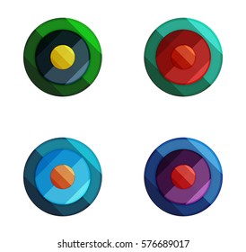 Vector circle banners. Illustration of abstract geometric template for option infographics, business diagram or presentation, graphic website, navigation infographic