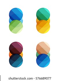 Vector circle banners. Illustration of abstract geometric template for option infographics, business diagram or presentation, graphic website, navigation infographic