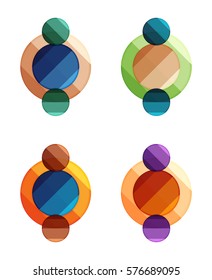 Vector circle banners. Illustration of abstract geometric template for option infographics, business diagram or presentation, graphic website, navigation infographic