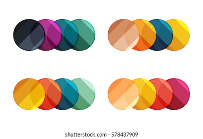 Vector circle banners. Illustration of abstract geometric template for option infographics, business diagram or presentation, graphic website, navigation infographic