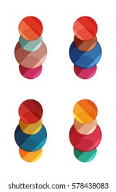 Vector circle banners. Illustration of abstract geometric template for option infographics, business diagram or presentation, graphic website, navigation infographic