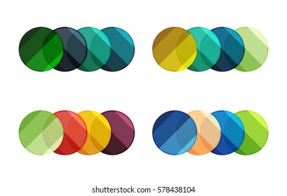 Vector circle banners. Illustration of abstract geometric template for option infographics, business diagram or presentation, graphic website, navigation infographic