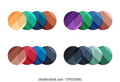 Vector circle banners. Illustration of abstract geometric template for option infographics, business diagram or presentation, graphic website, navigation infographic