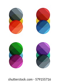 Vector circle banners. Illustration of abstract geometric template for option infographics, business diagram or presentation, graphic website, navigation infographic