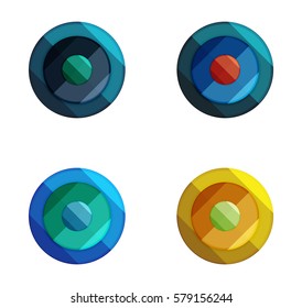 Vector circle banners. Illustration of abstract geometric template for option infographics, business diagram or presentation, graphic website, navigation infographic