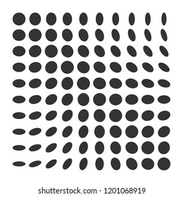 vector circle black monochrome minimal modern dynamic abstract halftone gradient texture isolated on white background