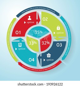 Vector circle business concept with icons