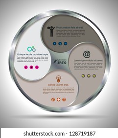 Vector circle business concepts with  icons / can use for info-graphic / loop business report or plan / modern template / education template / business brochure /  system diagram