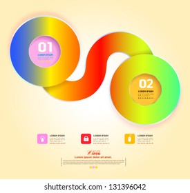 Vector circle for business concepts with  icons / can use for info-graphic / loop business report or plan / modern template / education template / business brochure /  system diagram