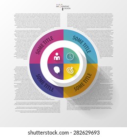 Vector circle business concepts with icons. Infographic