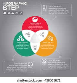 Vector circle business concepts with icons / can use for infographic/loop business report or plan / modern template / education template / business brochure / system diagram