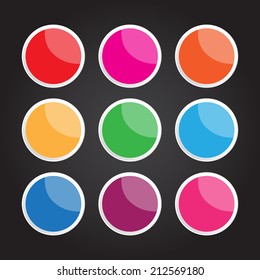 The vector circle button for creative work