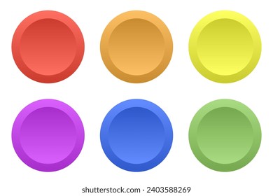 vector circle buttons in various colors