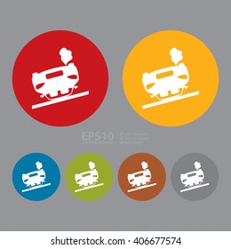 Vector : Circle Car Accident Infographics Flat Icon, Sign 