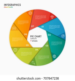 Vector Circle Chart Infographic Template 7 Stock Vector (Royalty Free ...