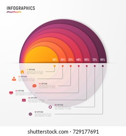 Vector Circle Chart Infographic Template For Presentations, Advertising, Layouts, Annual Reports. 7 Options, Steps, Parts.