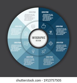 Vector Circle Chart Template Infographic For Precentation.