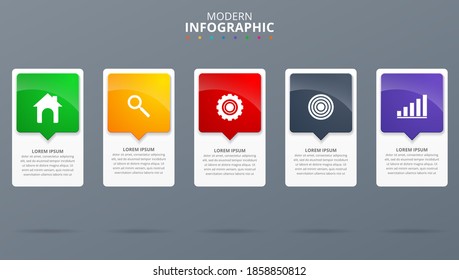 Vector circle chart template for infographics