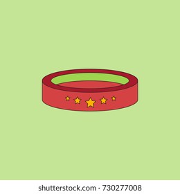 vector circle circus or theater stage
