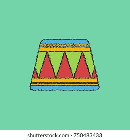 vector circle circus or theater stage in Hatching style