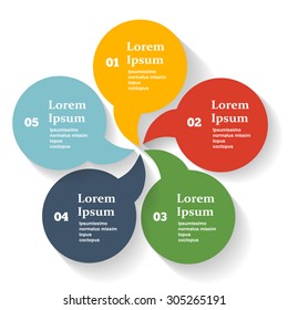 Vector circle color  infographic.  Template for diagram, graph, presentation and chart. 