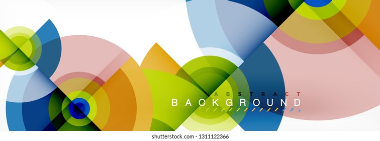 Vector circle composition, geometric minimal design illustration. Abstract background