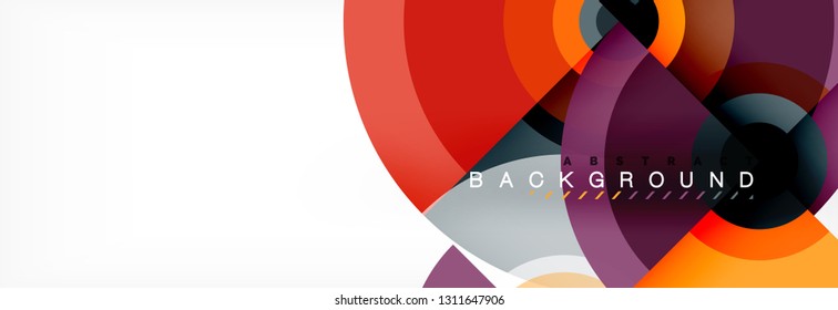 Vector circle composition, geometric minimal design illustration. Abstract background