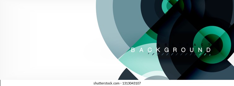 Vector circle composition, geometric minimal design illustration. Abstract background