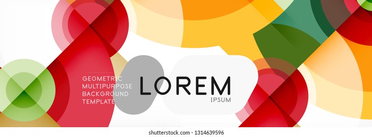Vector circle composition, geometric minimal design illustration. Abstract background