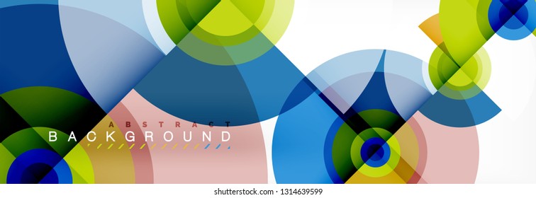 Vector circle composition, geometric minimal design illustration. Abstract background