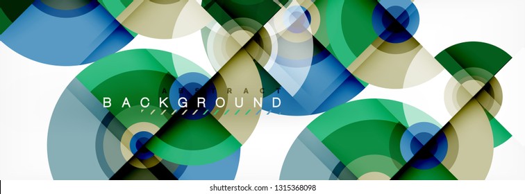 Vektorkreiszusammensetzung, geometrische minimale Design-Illustration. Abstrakter Hintergrund