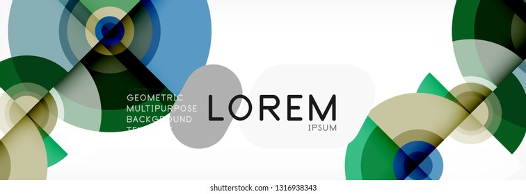 Vector circle composition, geometric minimal design illustration. Abstract background