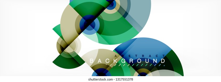 Vector circle composition, geometric minimal design illustration. Abstract background