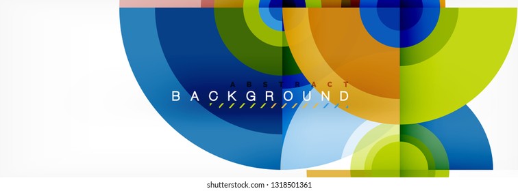 Vector circle composition, geometric minimal design illustration. Abstract background
