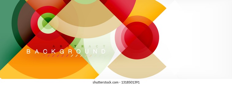 Vector circle composition, geometric minimal design illustration. Abstract background