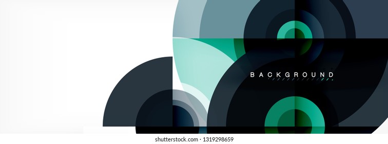 Vector circle composition, geometric minimal design illustration. Abstract background