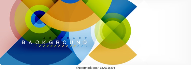 Vector circle composition, geometric minimal design illustration. Abstract background