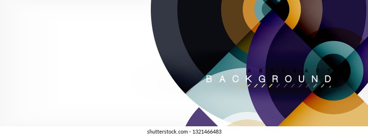 Composición de círculo vectorial, ilustración de diseño mínima geométrica. Antecedentes abstractos