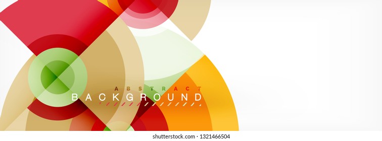 Vector circle composition, geometric minimal design illustration. Abstract background