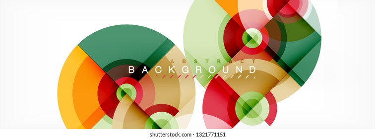 Vector circle composition, geometric minimal design illustration. Abstract background