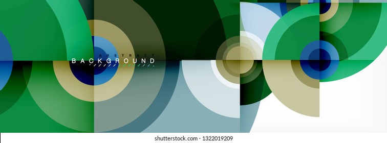 Vector circle composition, geometric minimal design illustration. Abstract background